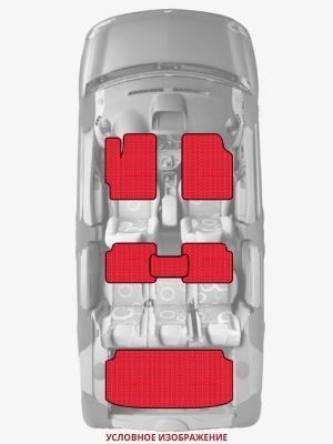 ЭВА коврики «Queen Lux» комплект для Audi 100 (C2)